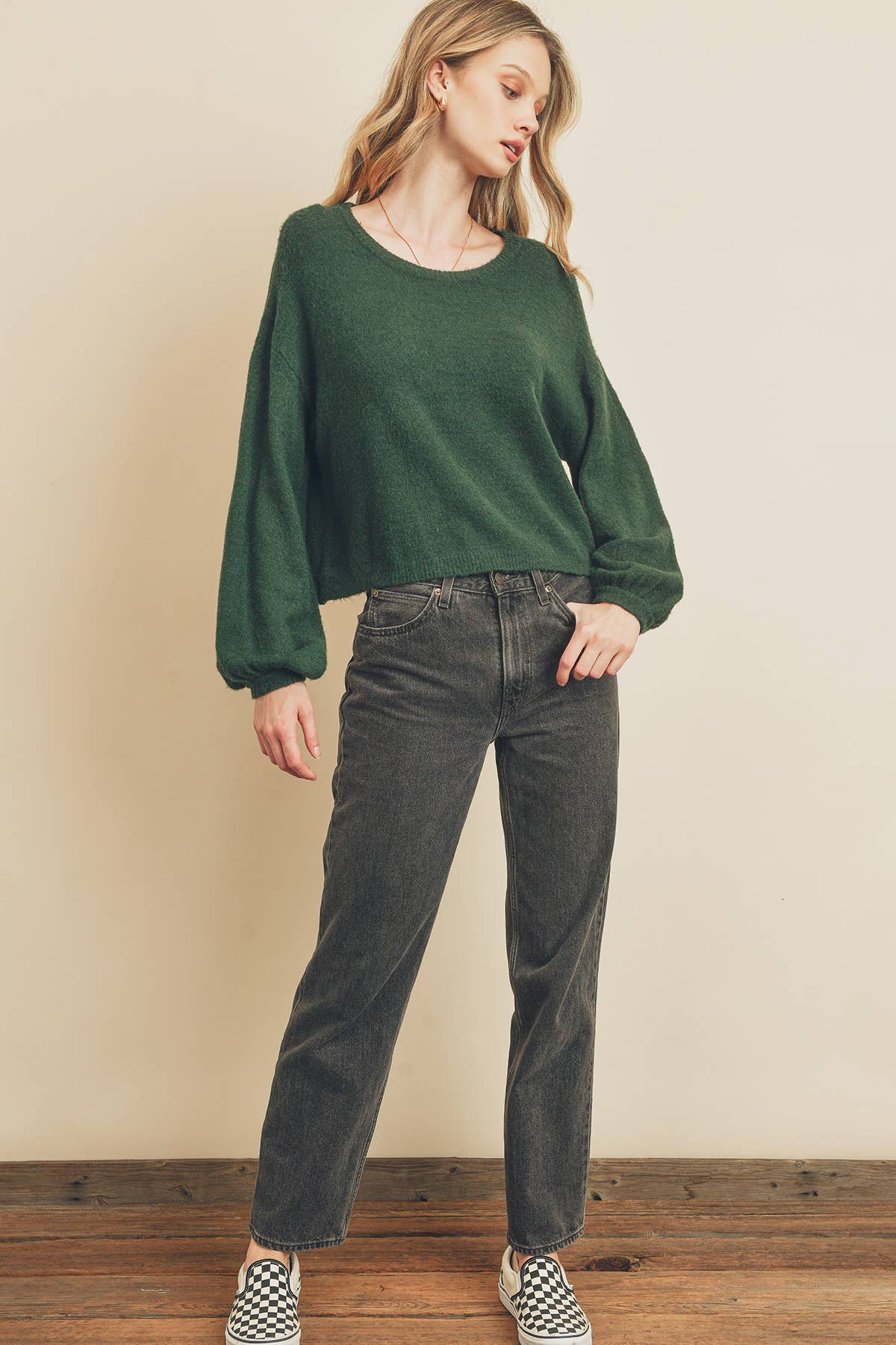 Dress Forum – wholesale Knitted jumper – Women′s – FW2546 Soft Bubble Sleeve Sweater17