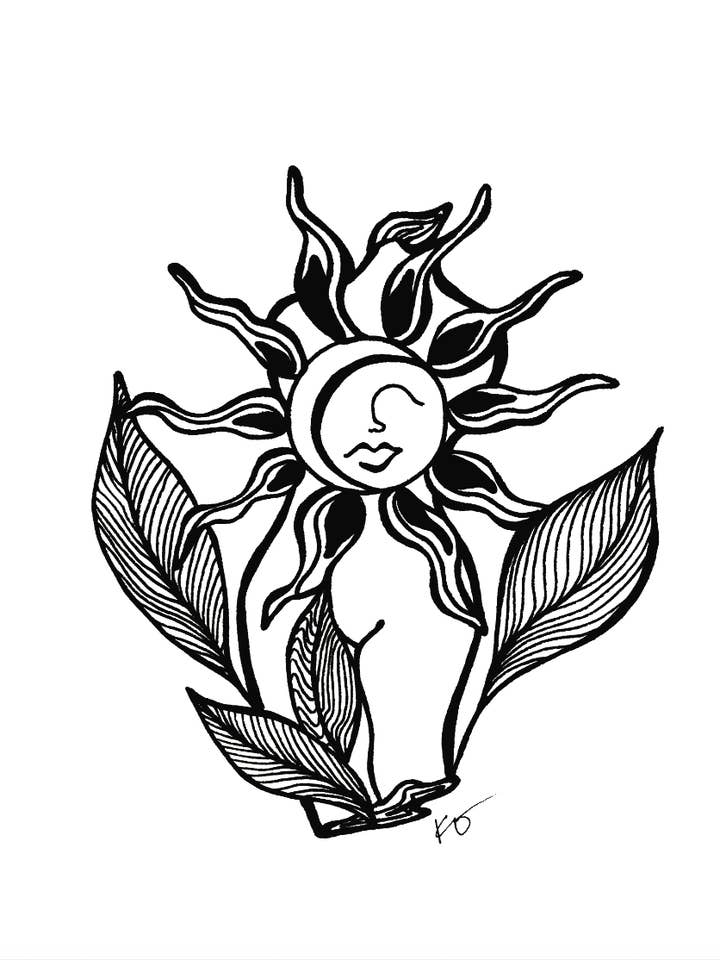 Soul Shine Art Print (corps abstrait, soleil) pour la vente par Mind & Company