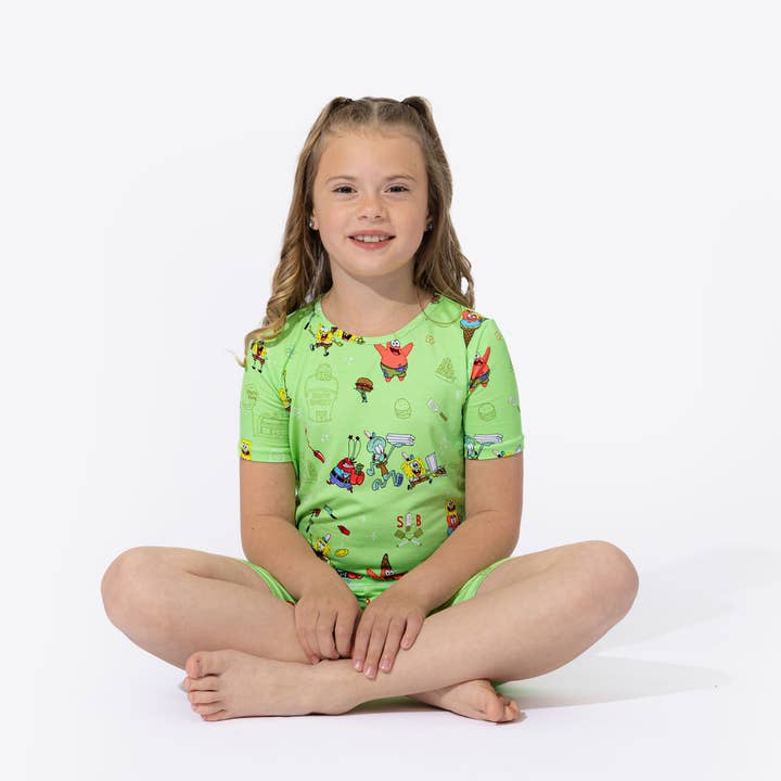 Ensemble de shorts en bambou SpongeBob Foodie pour enfants pour la vente par Bellabu Bear