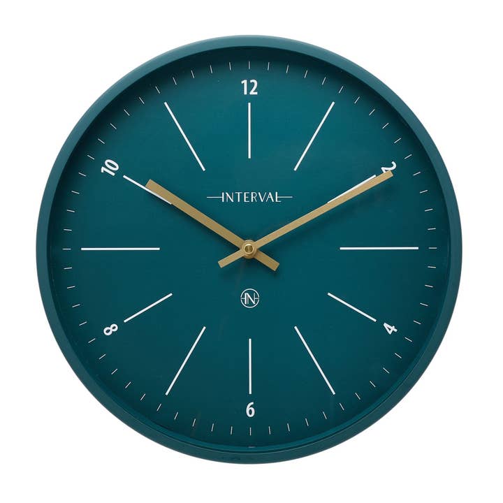 Interval Metal Wall Clock 32cm - Emerald for wholesale by WIDDOP and Co. US