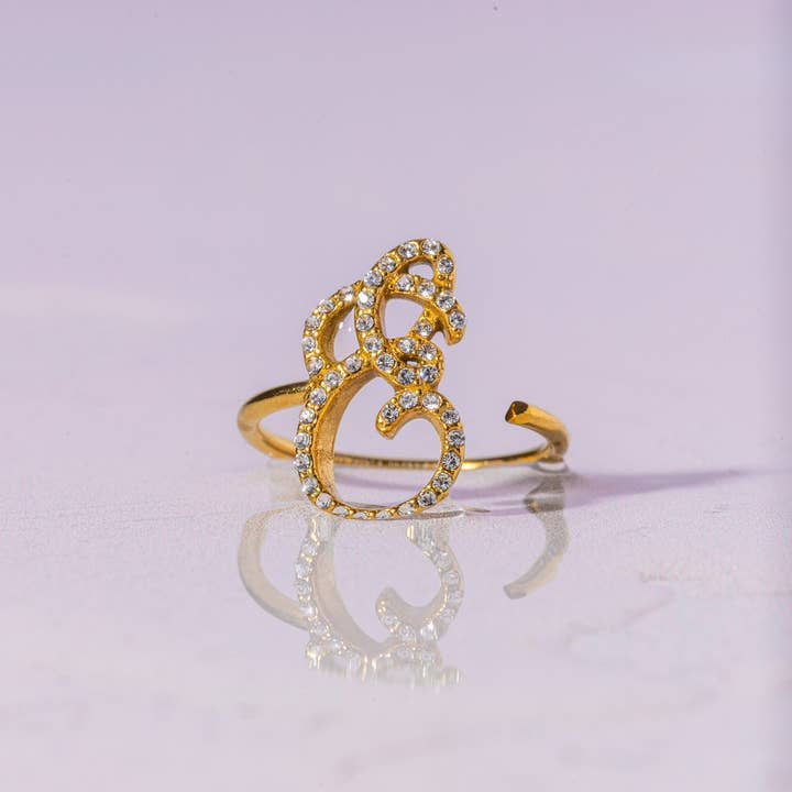 Vienna Domani Jewelry - Wholesale Multi-Stone Ring - Iced Initial Ring12