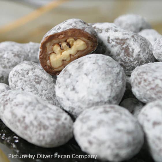 Oliver Pecan Co. – wholesale Chokladtäckta godisar – Chocolate Toffee Pecans - 8 oz dekorativ väska