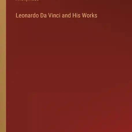 Books by splitShops - Wholesale Biography & Memoir Book - Leonardo Da Vinci and His Works - Paperback