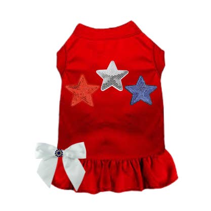 Rood, wit en blauw sterren tee/jurk voor wholesale door Bark Fifth Avenue