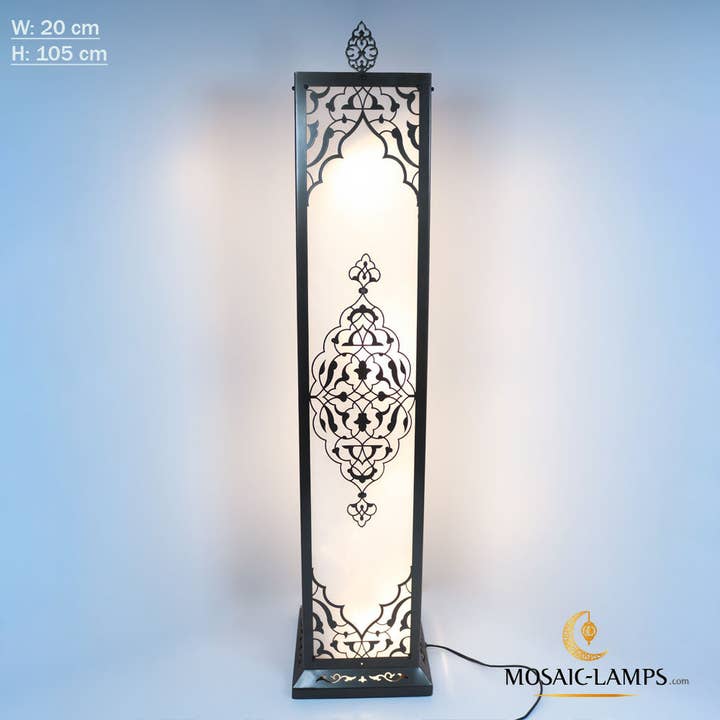 Mosaic Lamps - Wholesale Floor Lamp - 105 cm Authentic Moroccan Rectangle Ottoman Corner Lamp