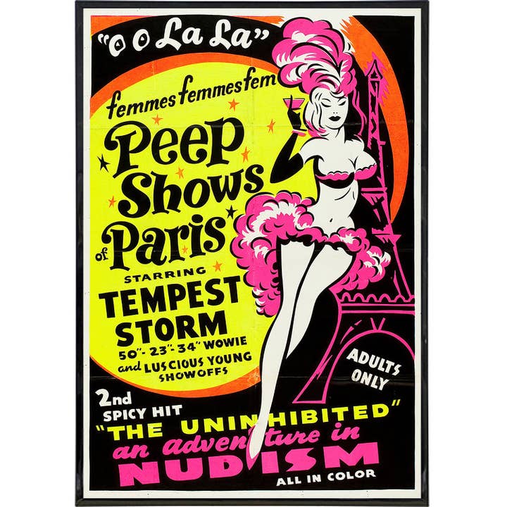 Impression d'une affiche du film Peep Shows of Paris pour la vente par Shady Front