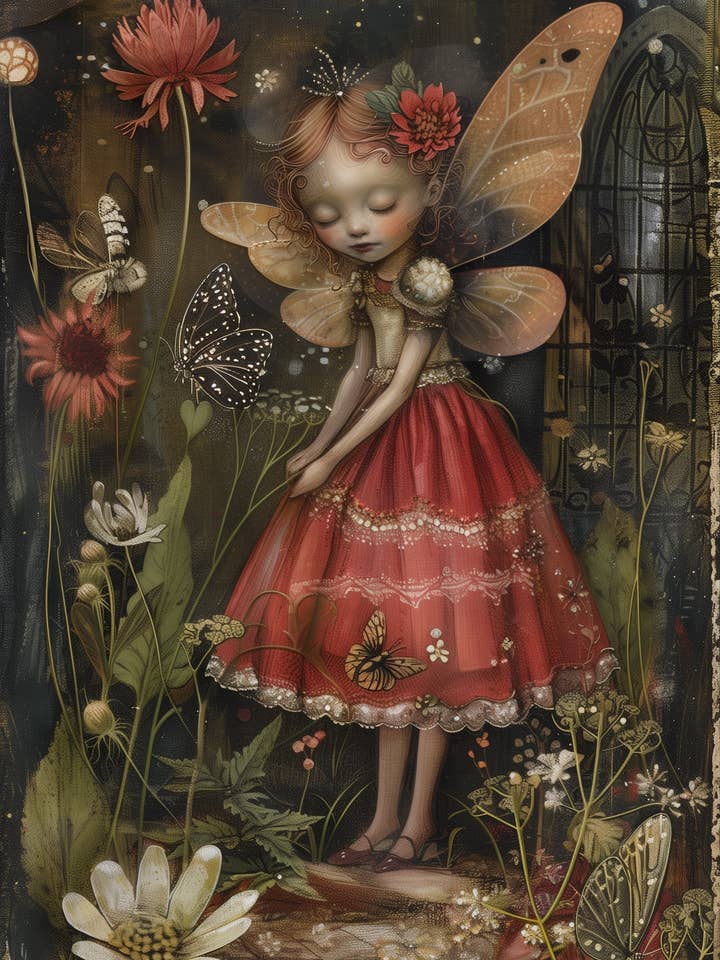 Fairytale Woodland: Red Fairy | Map of Fripperies for wholesale by Fripperies