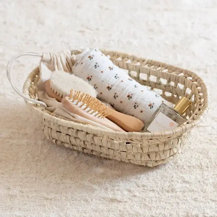 My artisans - Vente Paniers - Panier Ovale Marocain en Palmier Tressé à la Main – Rangement Artisanal0