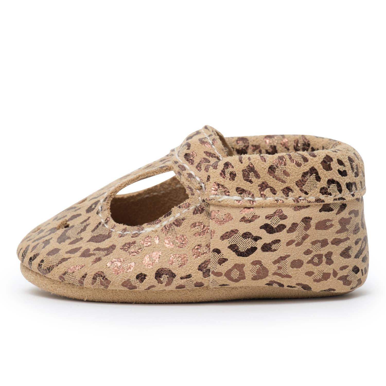 BirdRock Baby - Wholesale Moccasins - Kids - Mary Jane Baby Moccasins - Leather Baby Shoes (Leopard)1