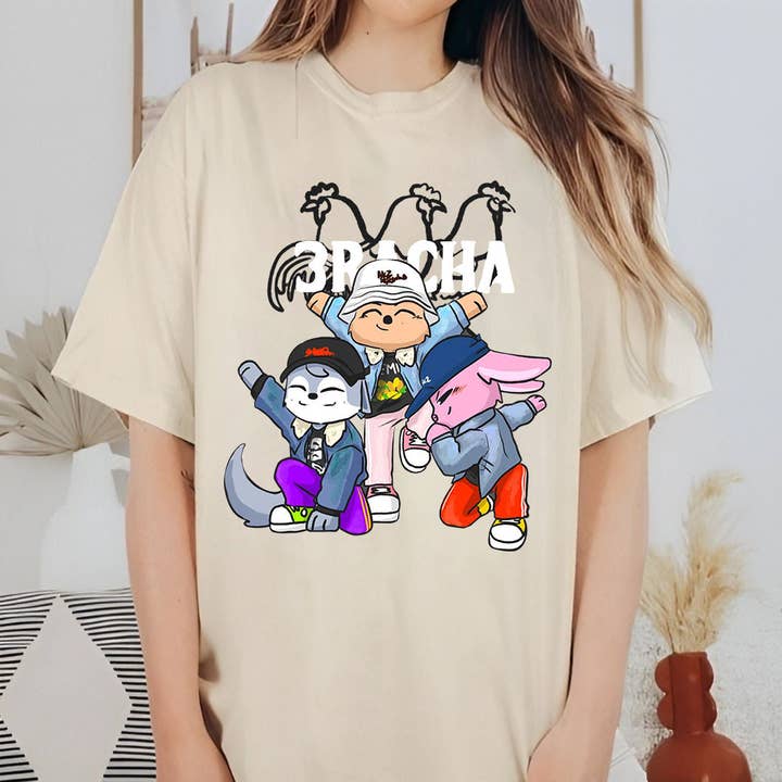 SKZ Trio Tees - Bangchan, Jisung, Changbin Stray Kids Gifts for wholesale by TheKingShirt