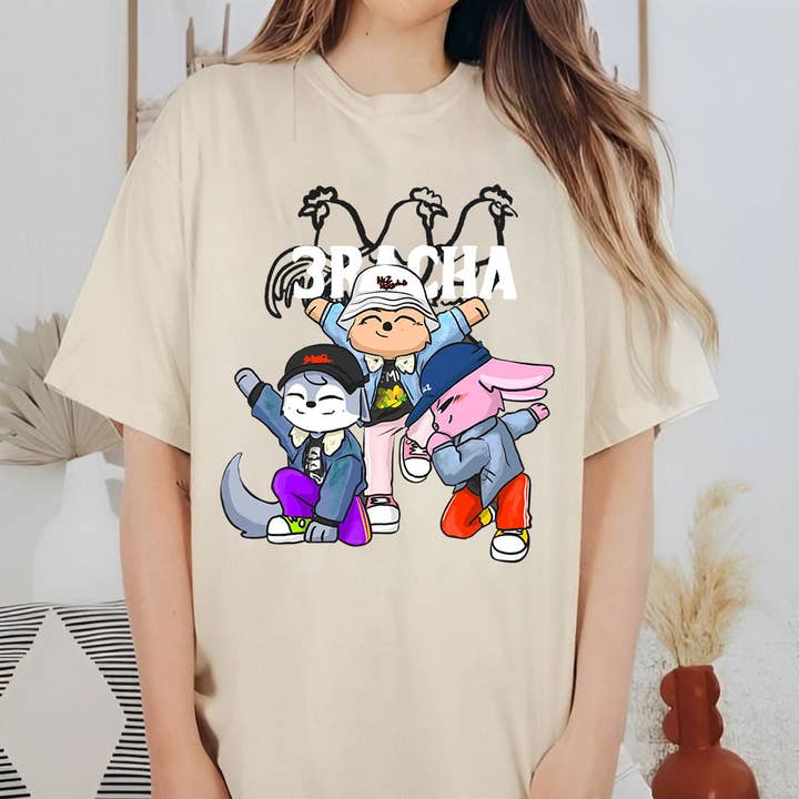 SKZ Trio Tees - Bangchan, Jisung, Changbin Stray Kids Gifts for wholesale by TheKingShirt