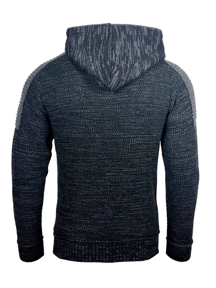 SUBLIMINAL MODE - Wholesale Knit Sweater - Men's - Men's zip collar hoodie BX2901