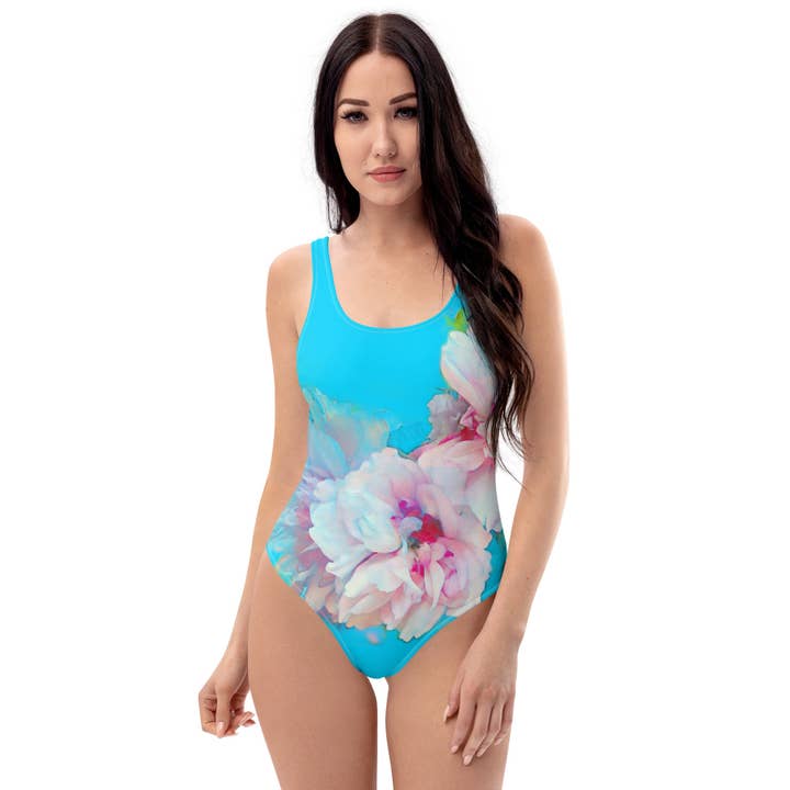 Cherry Blossom Sky Badedragt i ét stykke for engroshandel hos Once Upon a Find Couture