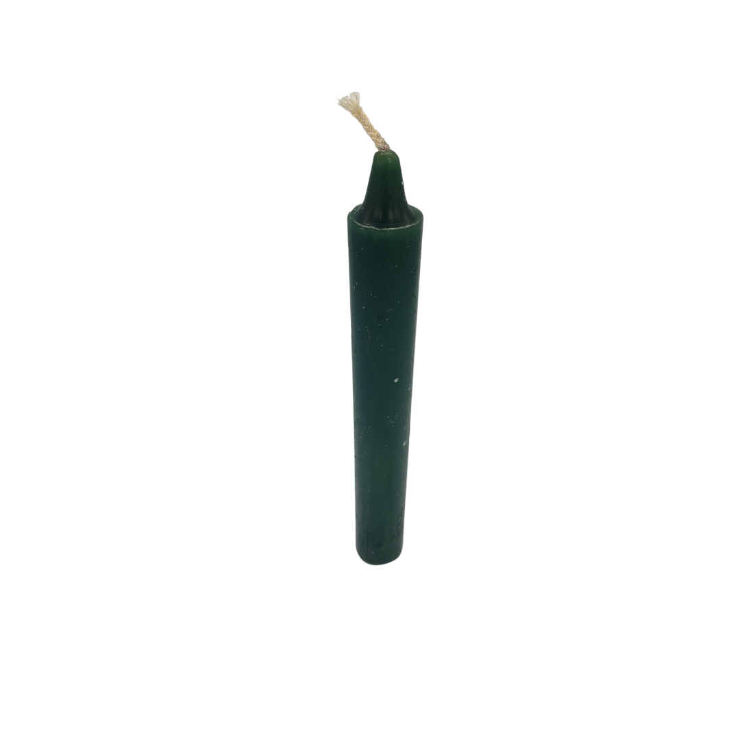 Botanica Luz Del Dia Inc - Wholesale Tapered Candle/Candlestick - SPELL CANDLE GREEN 6" INCH BOX1