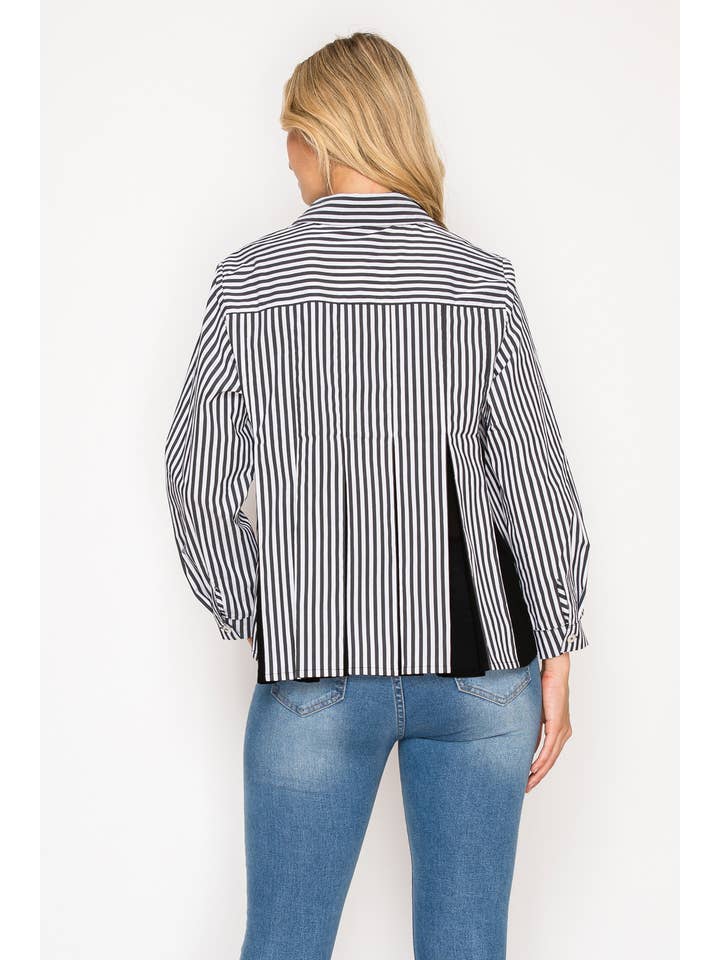 Joh Apparel - Wholesale Button Down Shirt - Women's - Jenn Shirt with Pleating Details7