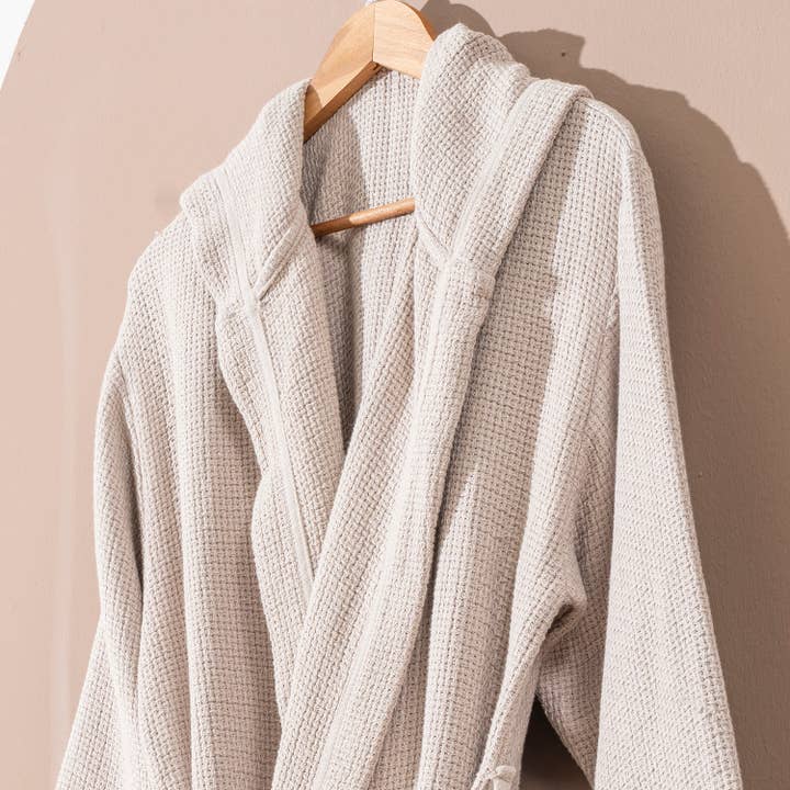 Kikoya - Wholesale Robe - Women's - Stonewash Bathrobe Turkish Cotton LightWeight Hood Quick-dry1