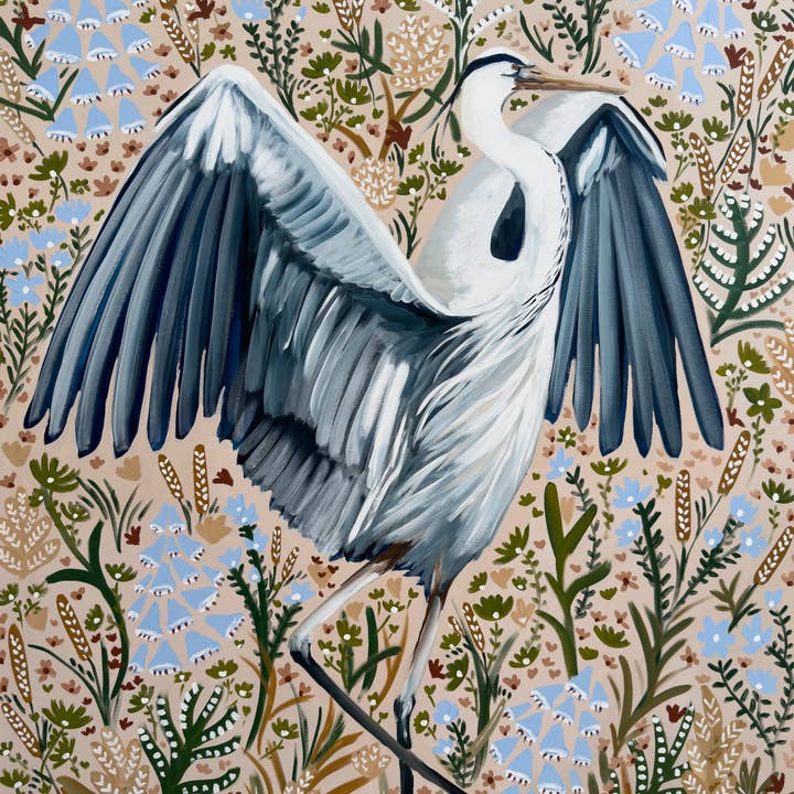 Amanda Wathen Fine Art - Wholesale Art Print - Magnolia Blue Heron Print1