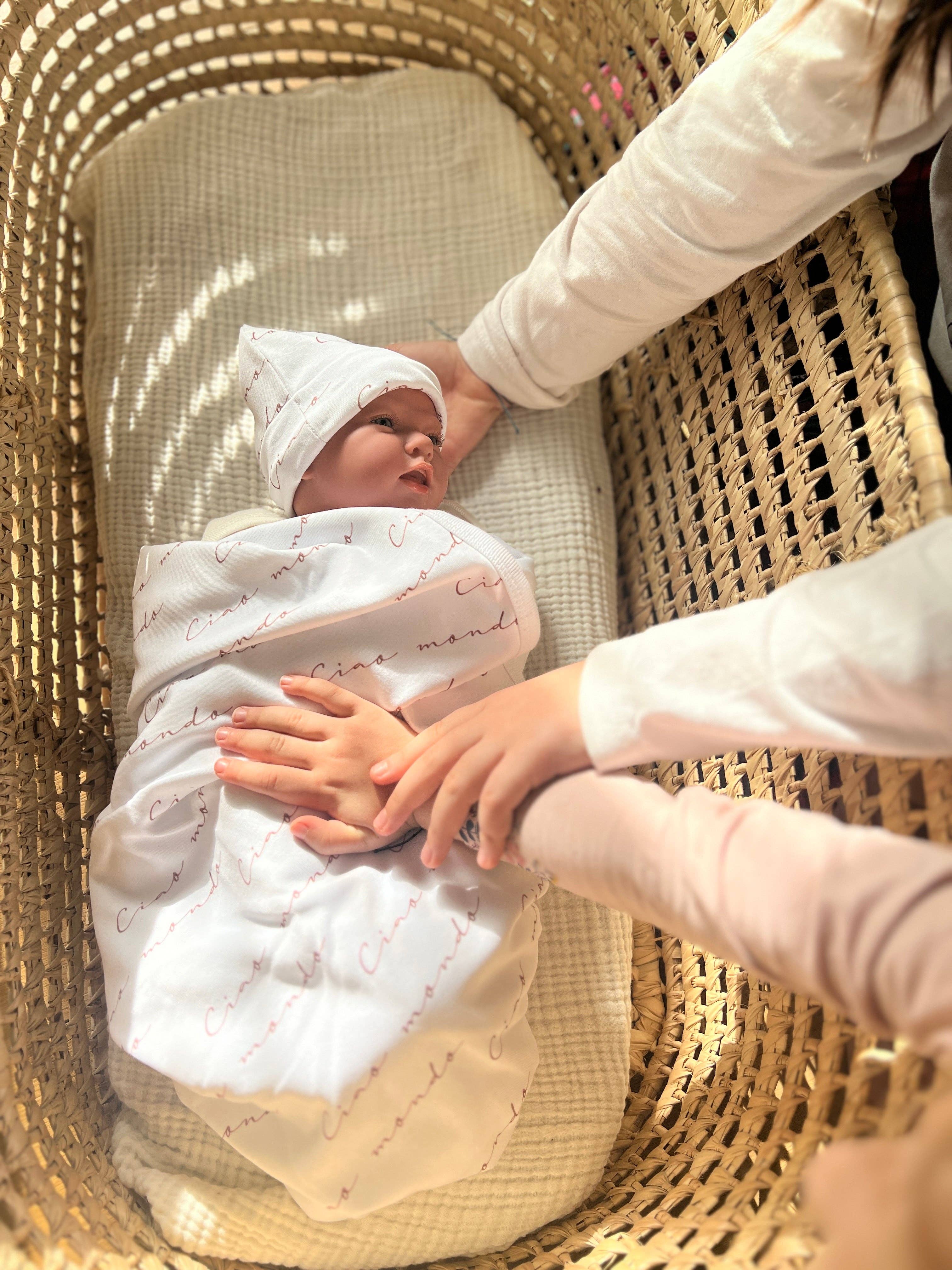 Babylissima - Wholesale Swaddle Set - Baby - Skin to Skin: Copertina & Capellino2