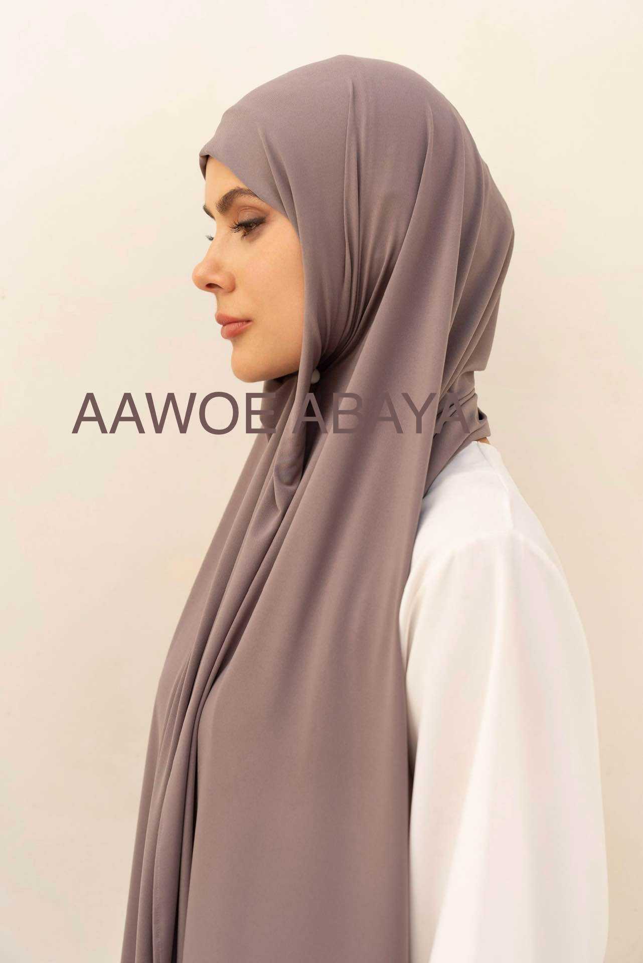 Aawoe Abaya - Wholesale Hijab - Women's - Jersey Rectangle Hijab with Tie - 70x200 cm - 24844