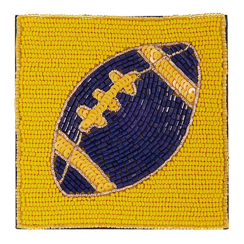 Sensibling Corp. – Großhandel Untersetzer – Game Day Fußball-Untersetzer mit Paillettenperlen10