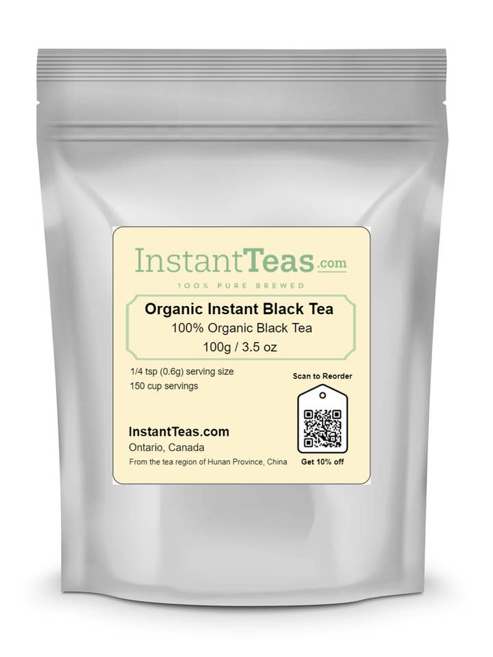 Thé noir biologique instantané : goût audacieux, expérience pratique pour la vente par InstantTeas.com