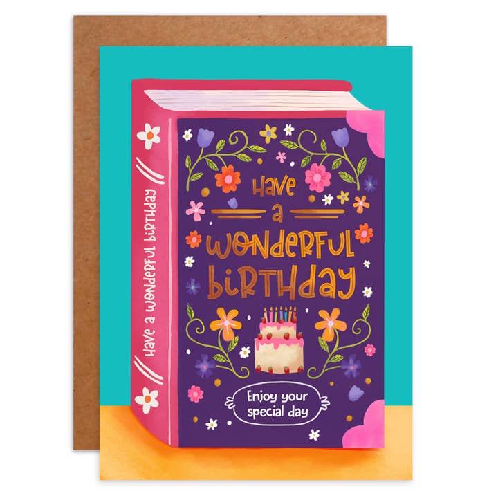 Aniet Illustration - Wholesale Birthday Card - Birthday card congratulations wonderful birthday book flowers