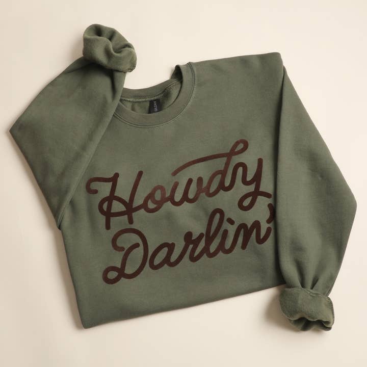 Fashion City - Wholesale Graphic Sweatshirt - Women's - HOWDY DARLIN' Heavyweight Crewneck Sweatshirt14