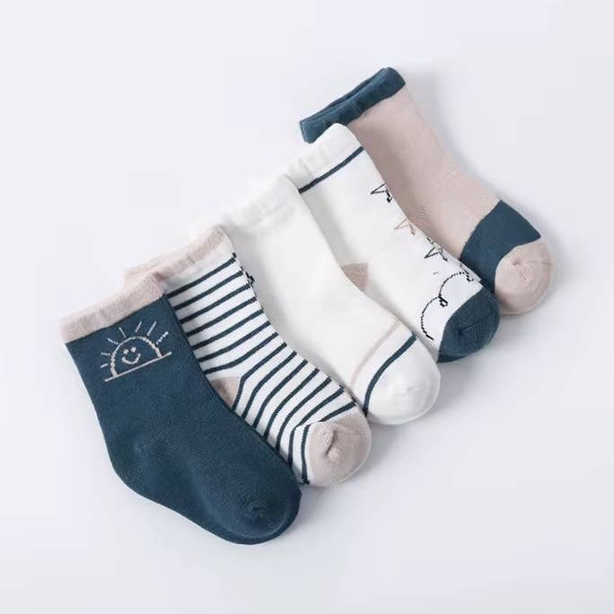 Comfy Organic Cotton Socks for Kids -Mr. Sun Sock Set for wholesale by Ozznek Shoes