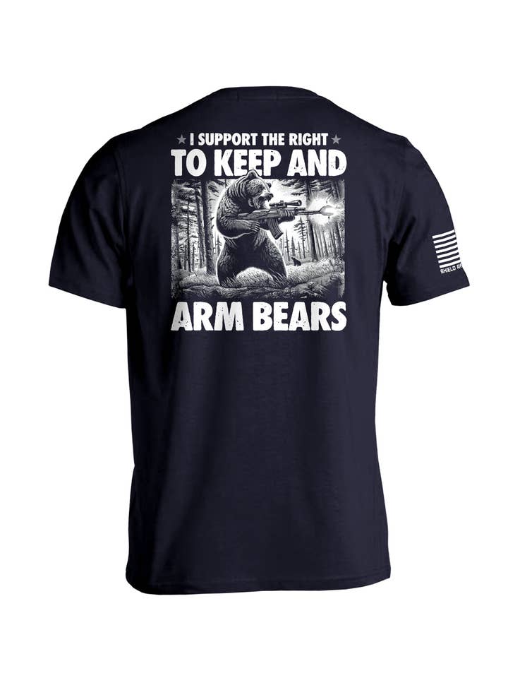 Shield Republic LLC - Wholesale Screen Printed T-Shirt - Men's - I Support the Right to Keep and Arm Bears