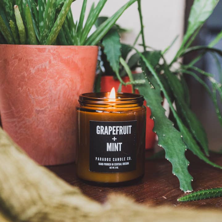 Paradox Candle Co. - Wholesale Jar/Filled Candle - GRAPEFRUIT + MINT CANDLE 4OZ1