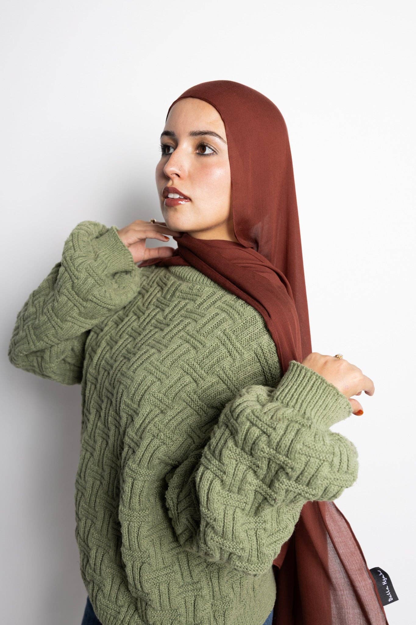 Bella Hijabs - Wholesale Hijab - Women's - Modal Hijab - Spiced Cocoa3