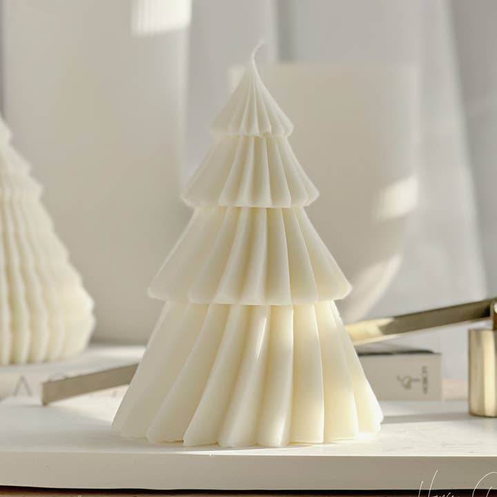 Christmas tree candle / Xmas decor / festive candles /pillar for wholesale by Candles Wholesale Au