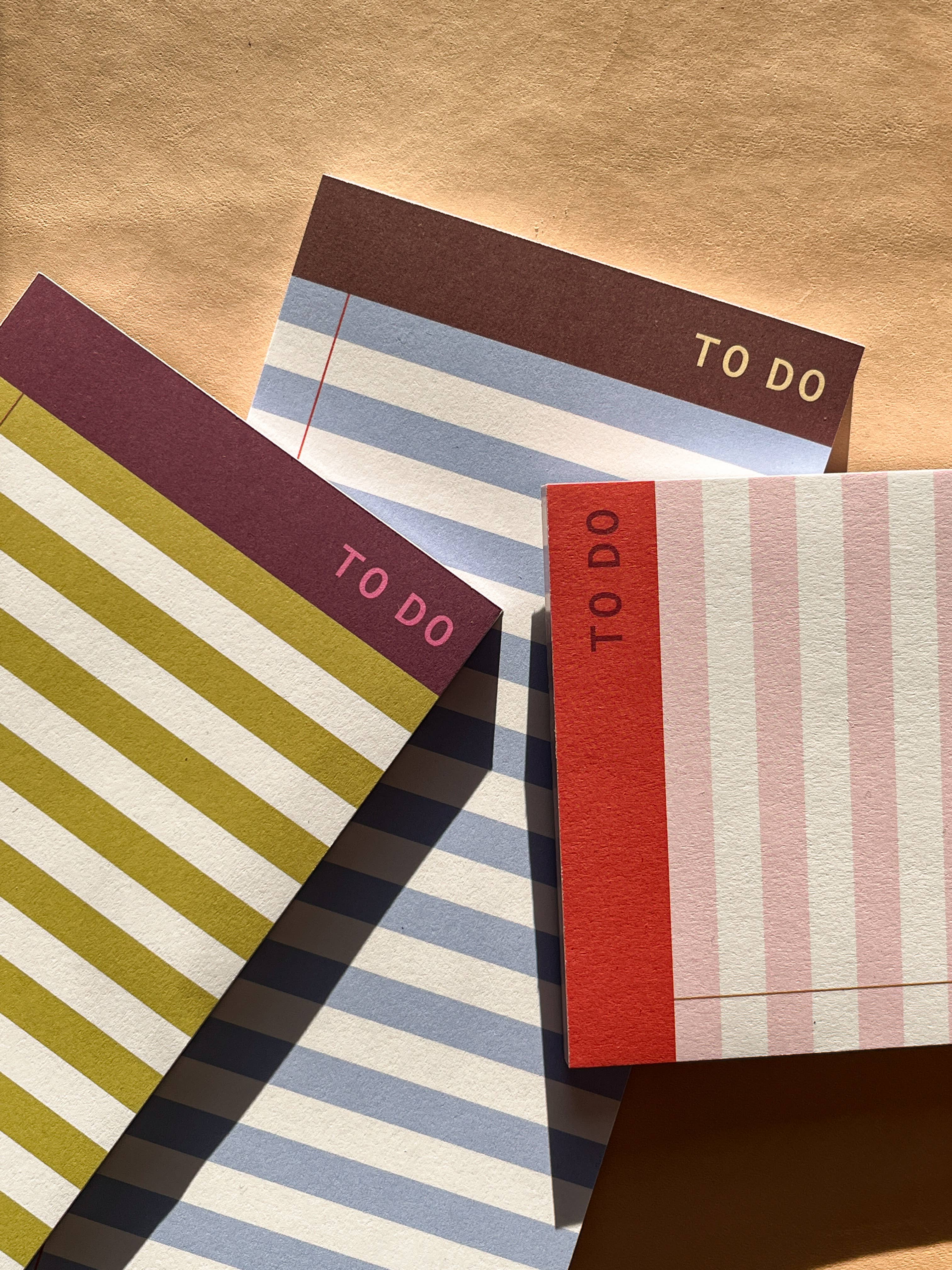Fin Studio - Wholesale Notepad - Striped To-Do List Pad / DL Size6