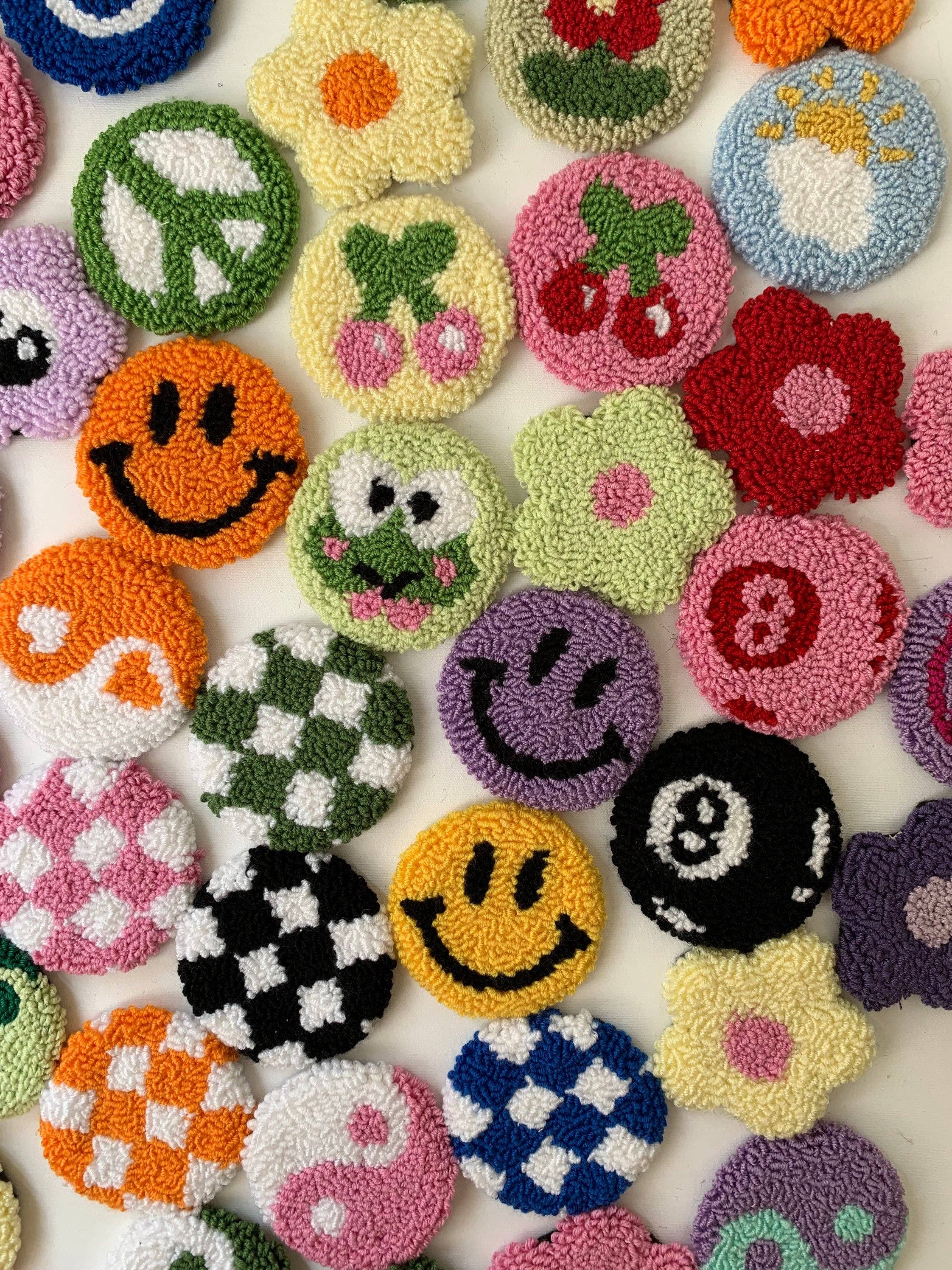 MUUDLAND – wholesale Car coaster – women's – Punch Needle Car Coaster, Tufted Car Coaster, Set Of 25