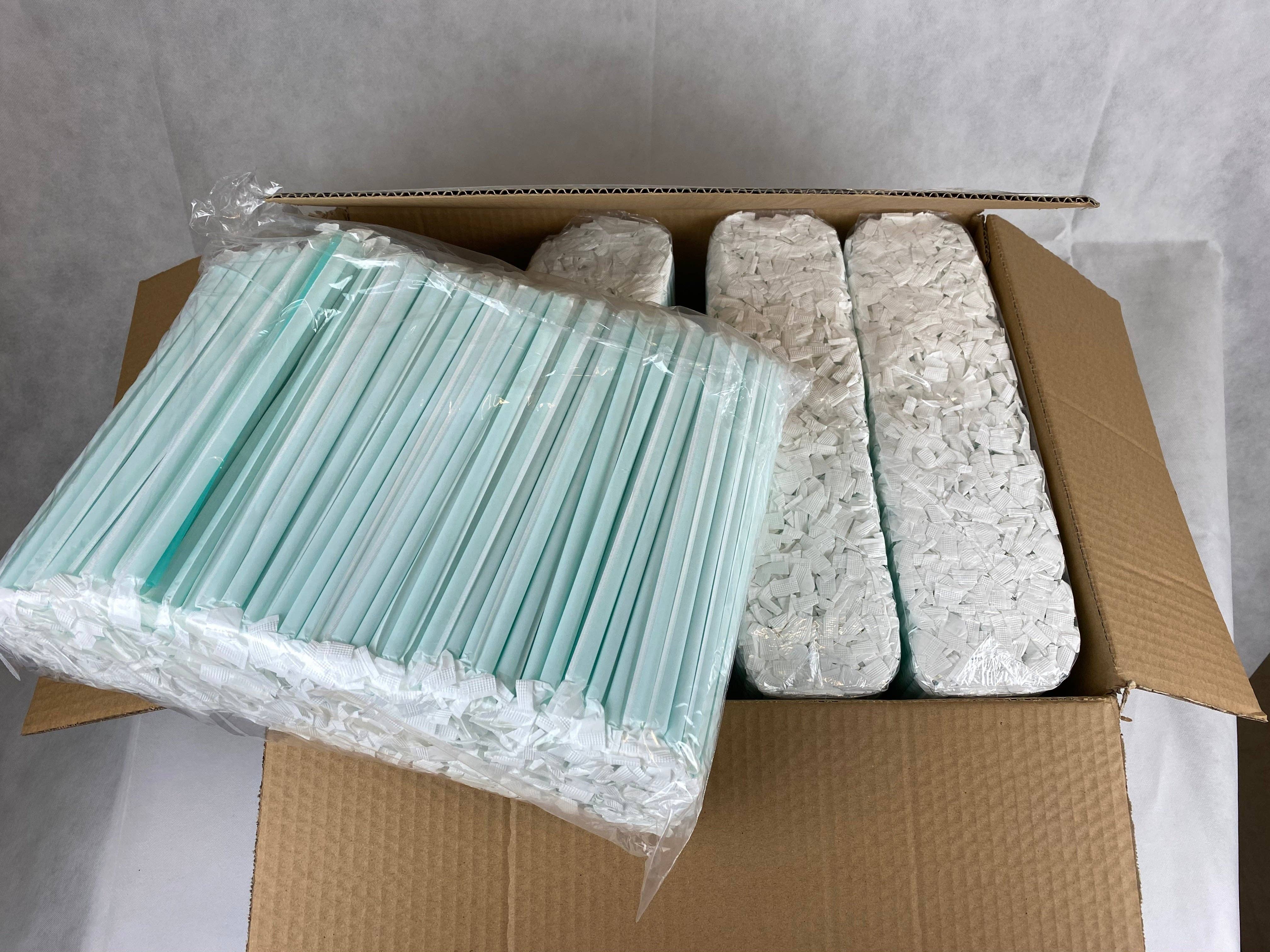 Bad Ass Coffee of Hawaii - Wholesale Drinking Straw - Bad Ass Teal Straws (9"), Individually Wrapped, 2500-ct1