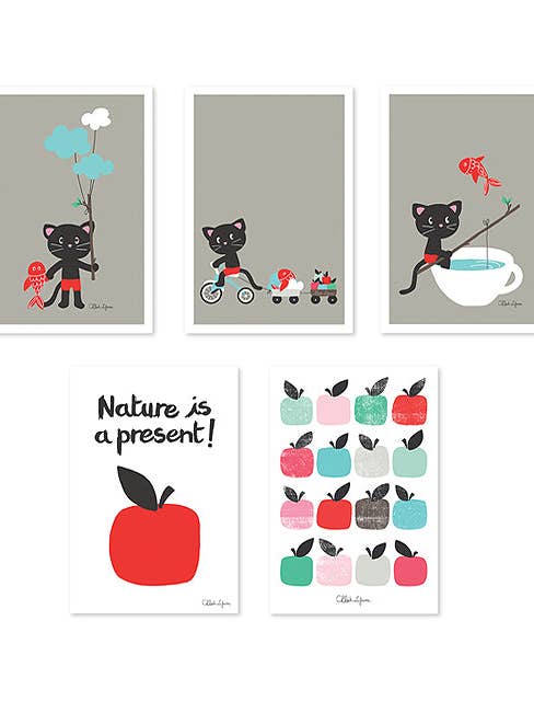 MOKA & POM - Lote de 5 cartas decorativas (P0122) para venta al por mayor de LILIPINSO