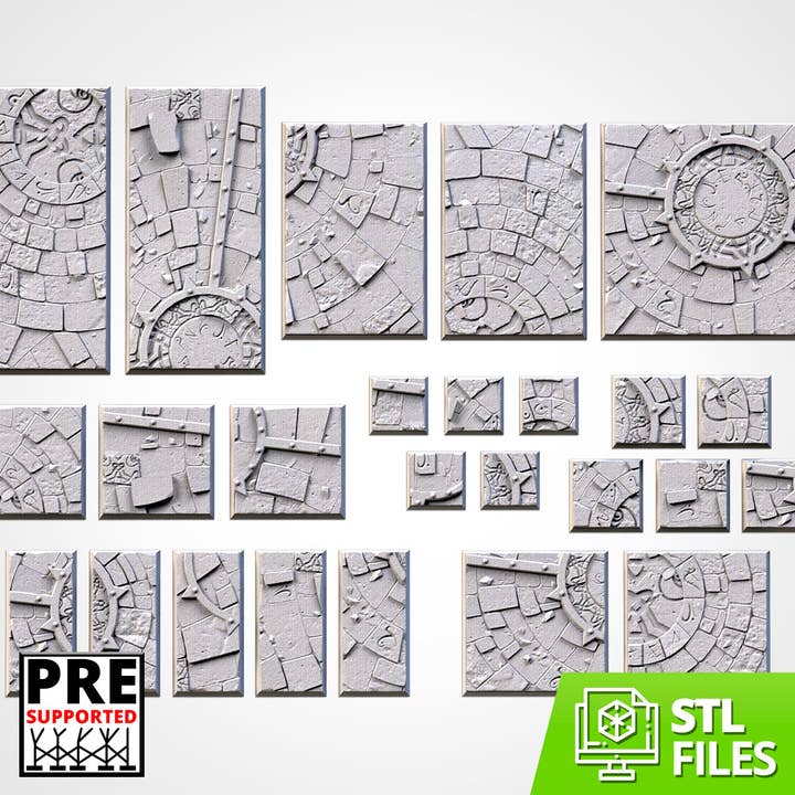 Socles texturés Temple Sacré pour la vente par Forg3d