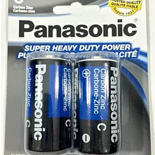 EcoQuality – Carregador portátil por atacado – Pilha Panasonic Heavy Duty C, Pack de 20