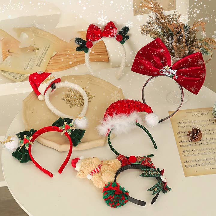 ACCITY - Wholesale Fashion Headband - Women's - Christmas Party Hat Feather Headband Decor_CWMM105856