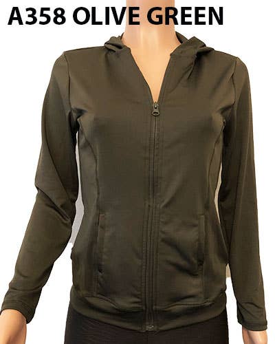 SSImport - Wholesale Athletic Jacket - Women's - A358 SPORTS HOODIE JACKET MIXED SIZES 12PCS/SET42