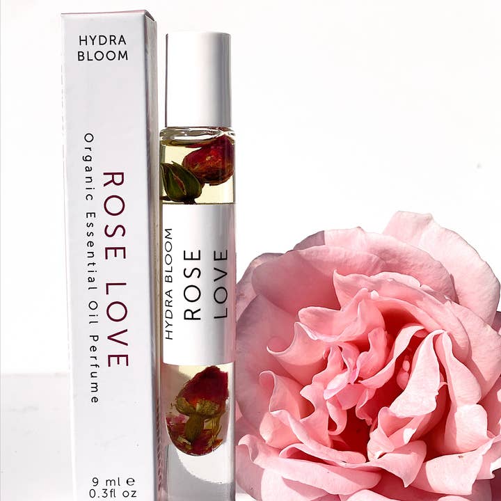 Lucy B's + HYDRA BLOOM – Fragrância Roll-On por atacado – Perfume Essencial Rose Love Óleo de Roll-on0
