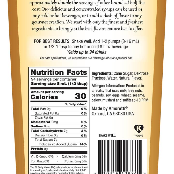 Amoretti - Wholesale Flavored Syrup - Passion Fruit Gourmet Syrup1