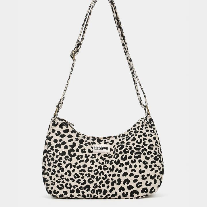 Hindbag - Wholesale Shoulder Bag - Women's - Ecru Leopard Pink Bag