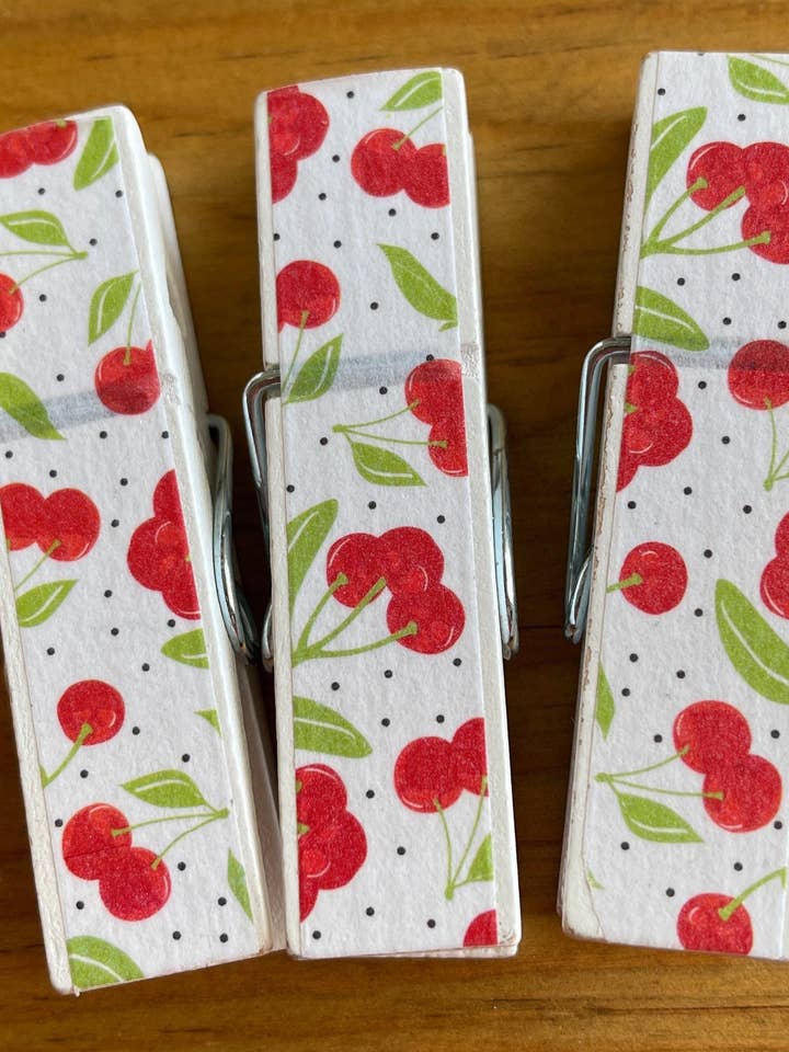 Kom van kersen chipsnackklemmen voor wholesale door NanCBeeCreations