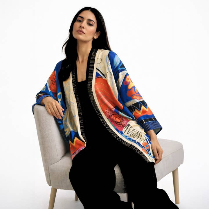 Kimono en soie de Tahiti pour la vente par Isabelle Gougenheim Designs