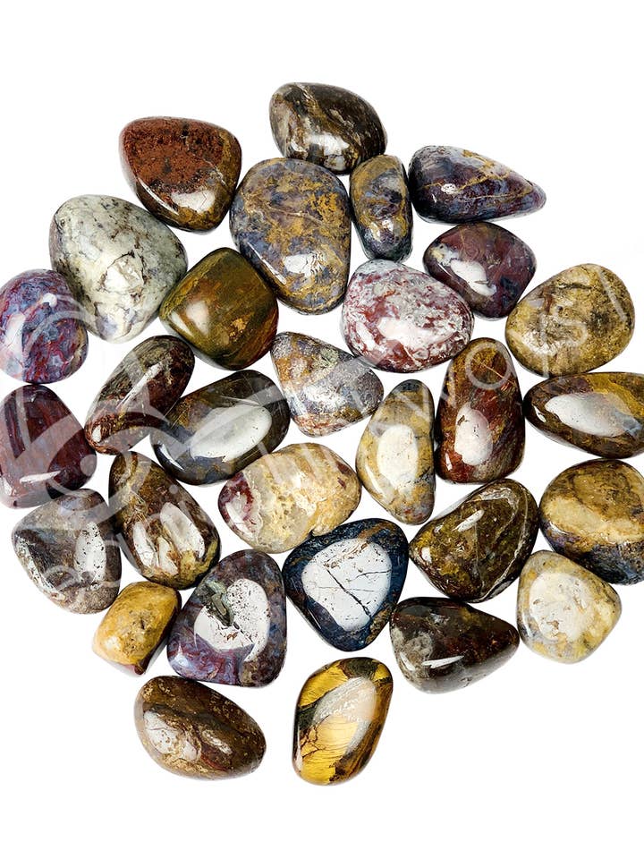 (KG)TUMBLED STONES - PIETERSITE, CHINESE 15-20 MM for wholesale by Oceanic Linkways Inc