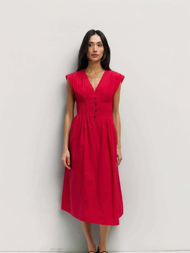 Das Aleska-Kleid | Plissiertes Midikleid für den Großhandel von MOD REF