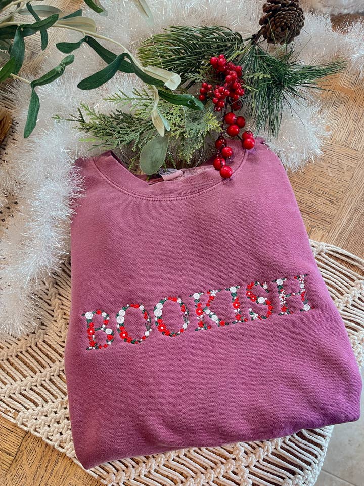 Threaded By Sabrina - Wholesale Sweatshirt - Women's - Bookish Christmas Sweatshirt1