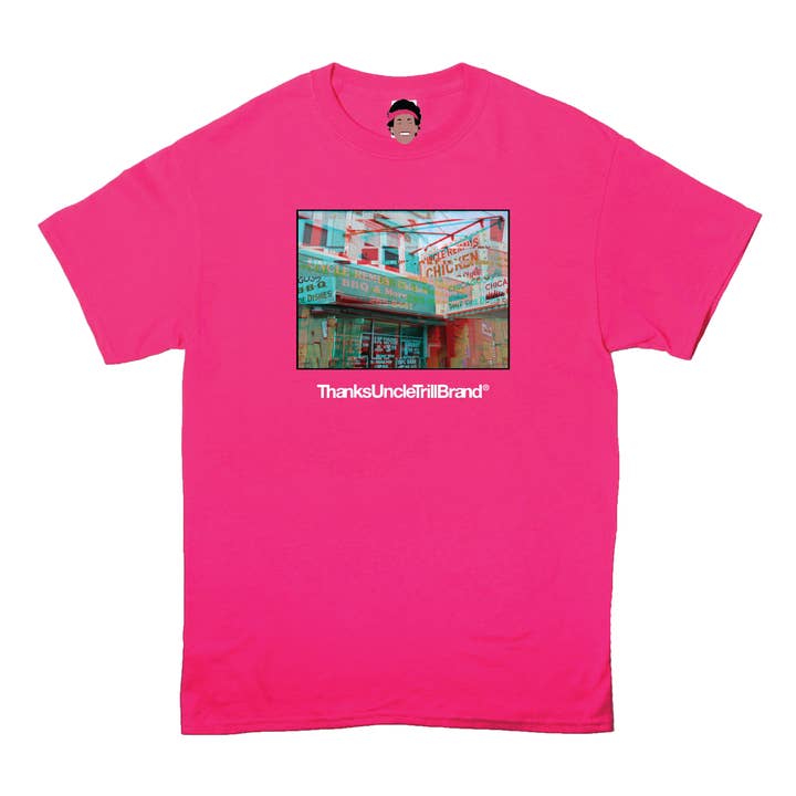 Camiseta Chris Crack Tennis Court (rosa) por atacado de Urbancoolab