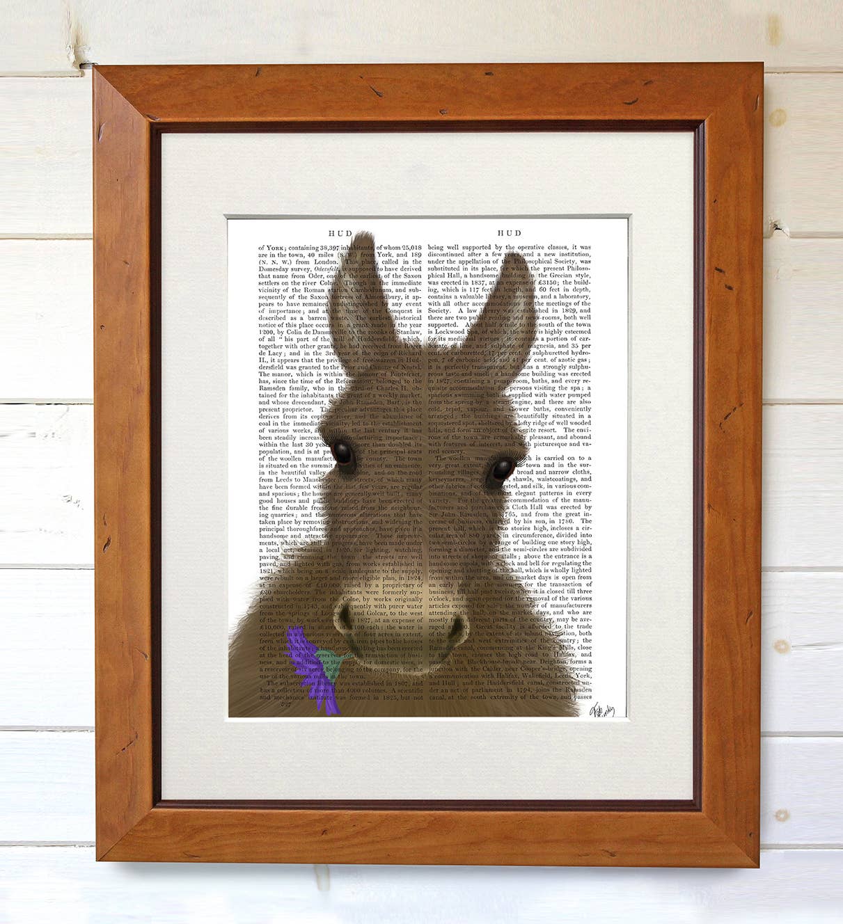 FabFunky Ltd - Wholesale Art Print - Donkey Purple Flower, book print / Art Print / Wall Art2